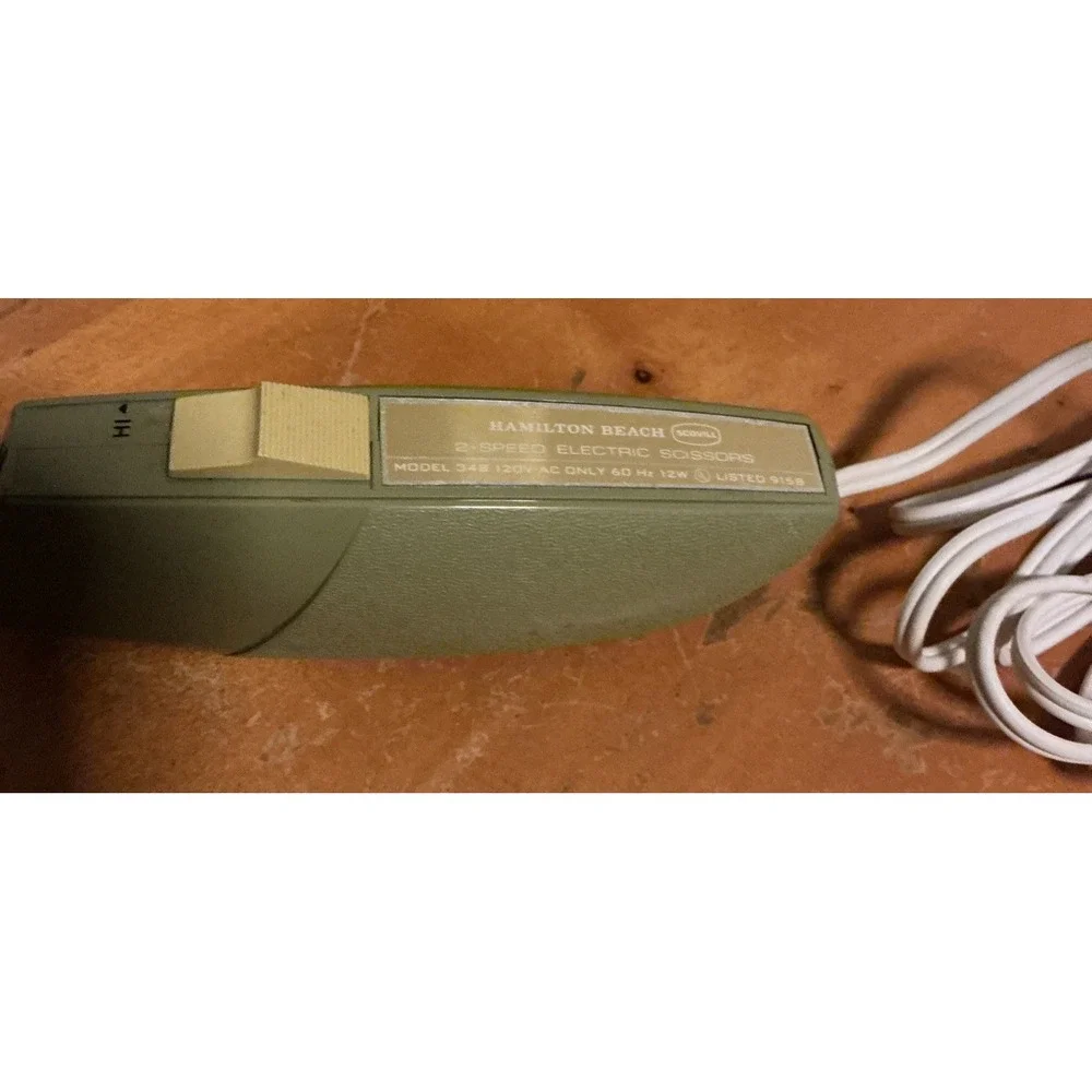 Vintage‎ Hamilton Beach 2 speed Electric Scissors Model 348 Sewing, Tested